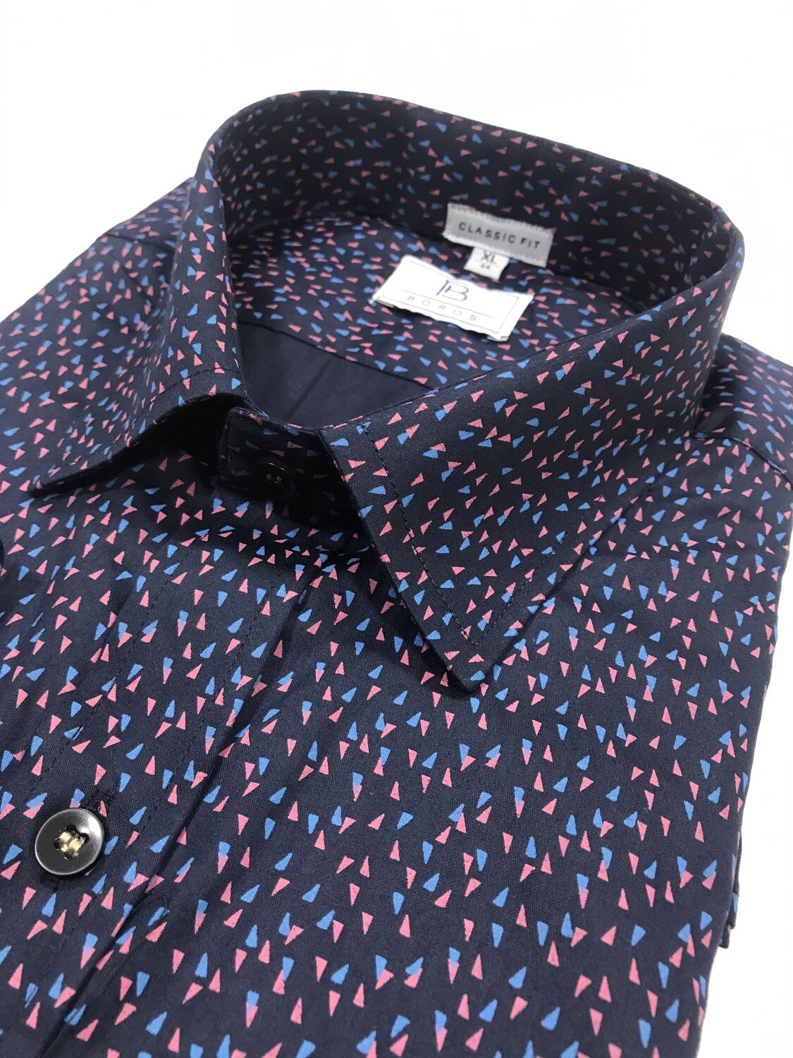Triangle Navy Blue Printed