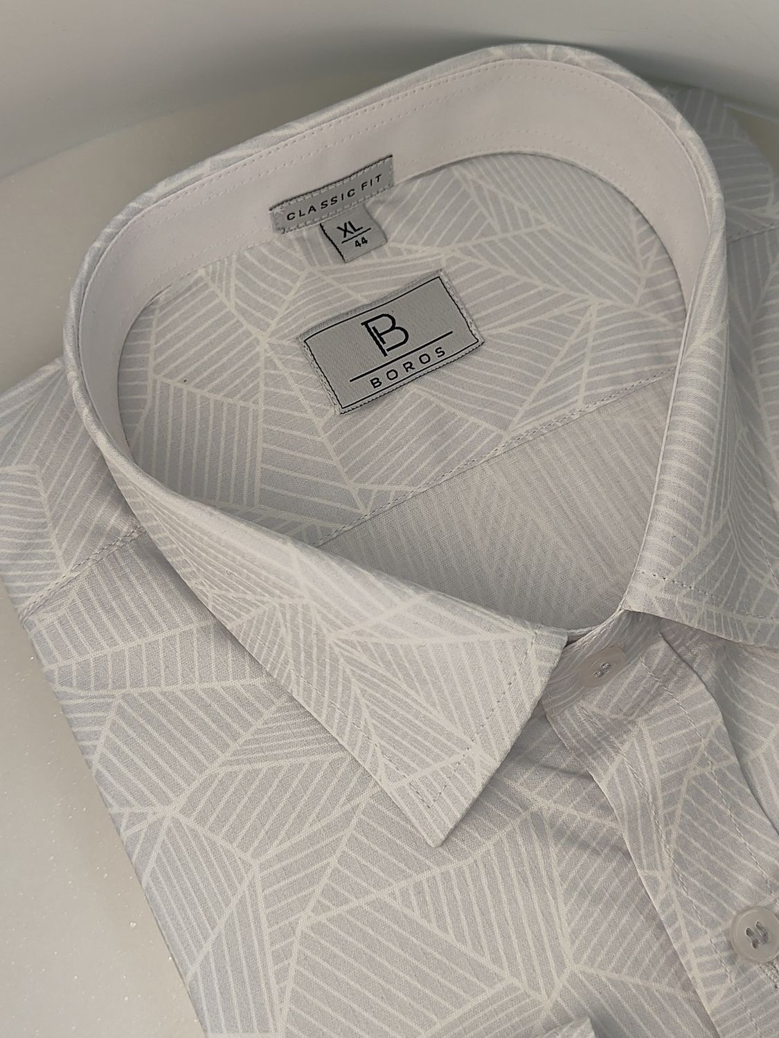 Satin light Grey Print