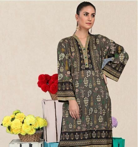 WARDA Single Shirt Lawn Print-Regular