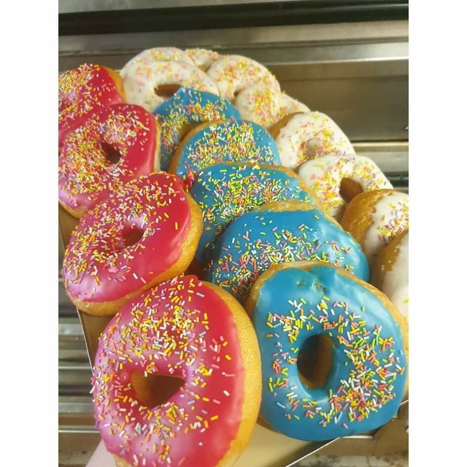 Glazed Sprinkle Ring Donuts x 4