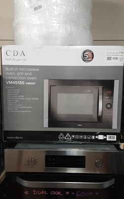 CDA VM451SS Built in Microwave Convection Oven- Silver Stainless -  RRP249 - Brand New