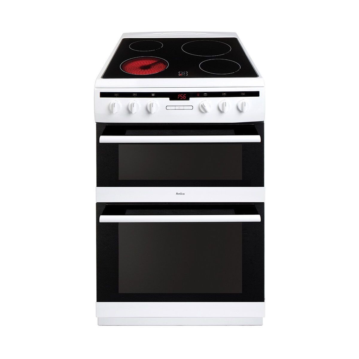 Amica AFC6550WH 60cm Electric Cooker with Ceramic Hob - White - A/A Rated - Brand New