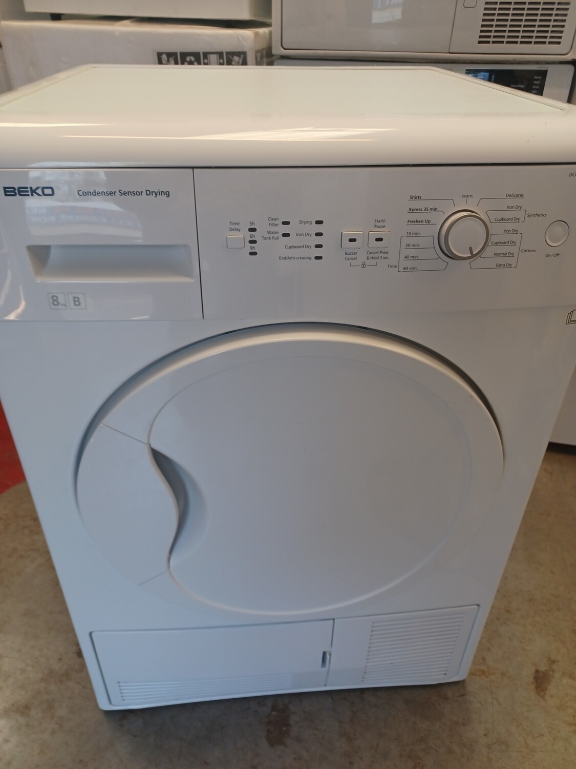 Beko 8kg Condenser Dryer White Refurbished   H85 W59.5 D60 cm