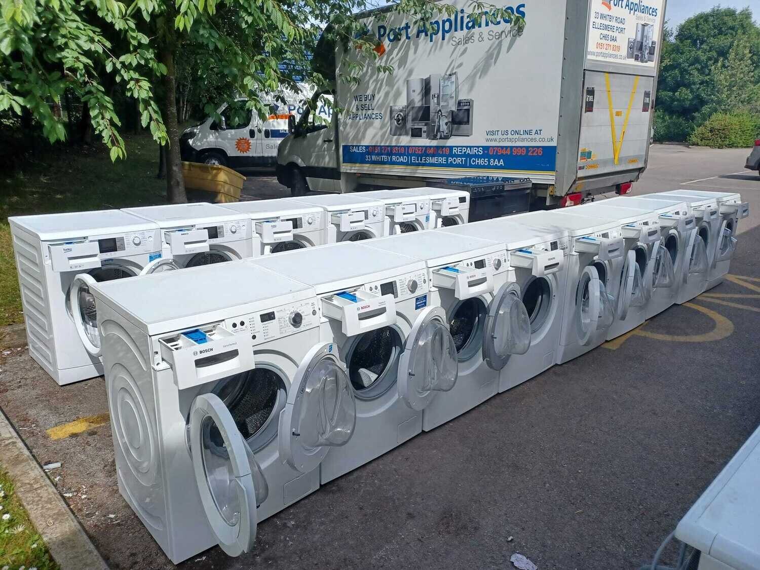 Premium Bosch / Siemens 8-9KG Washing Machine White Refurbished H84 W59.5  with 1 Year Guarantee