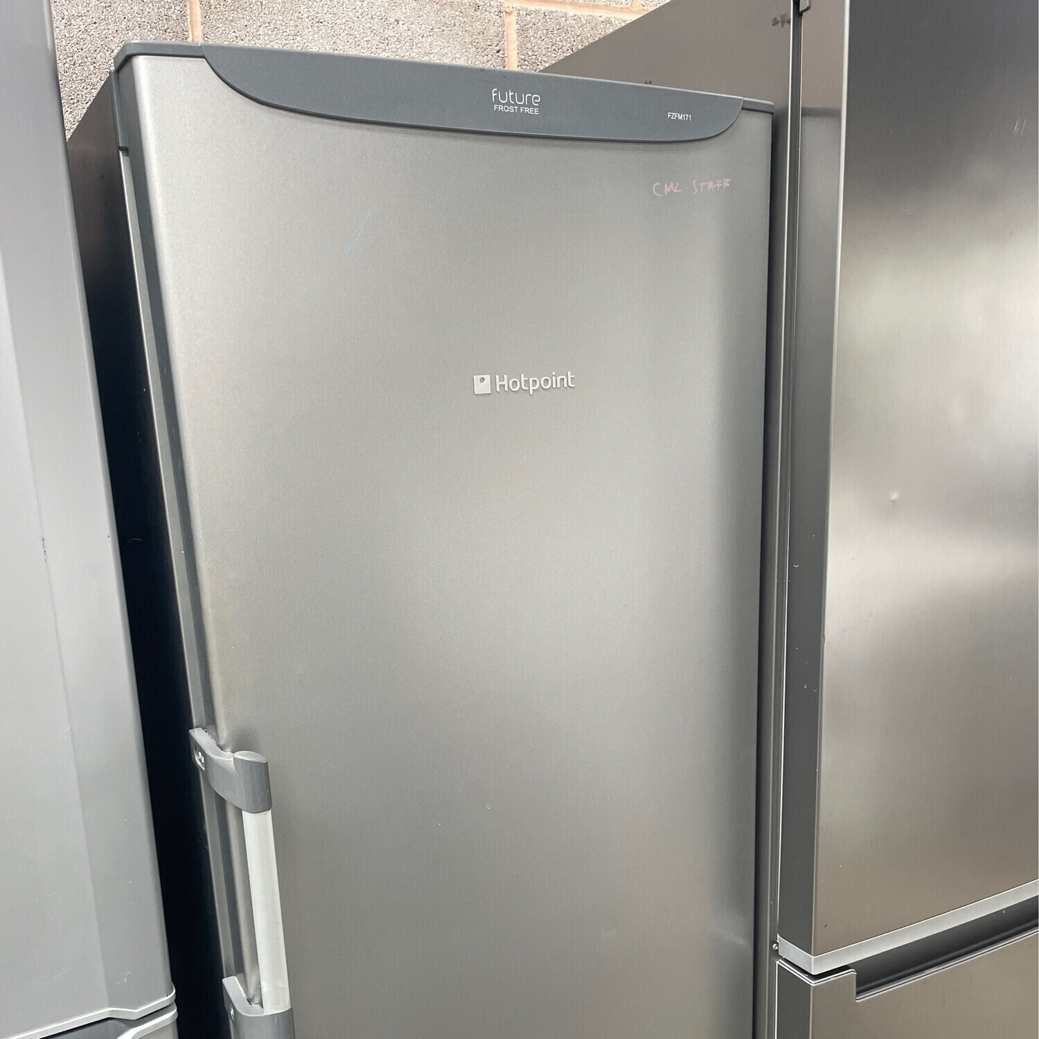 Hotpoint Frost Free Tall Freezer Silver  Refurbished H145cm D58 W55 cm
