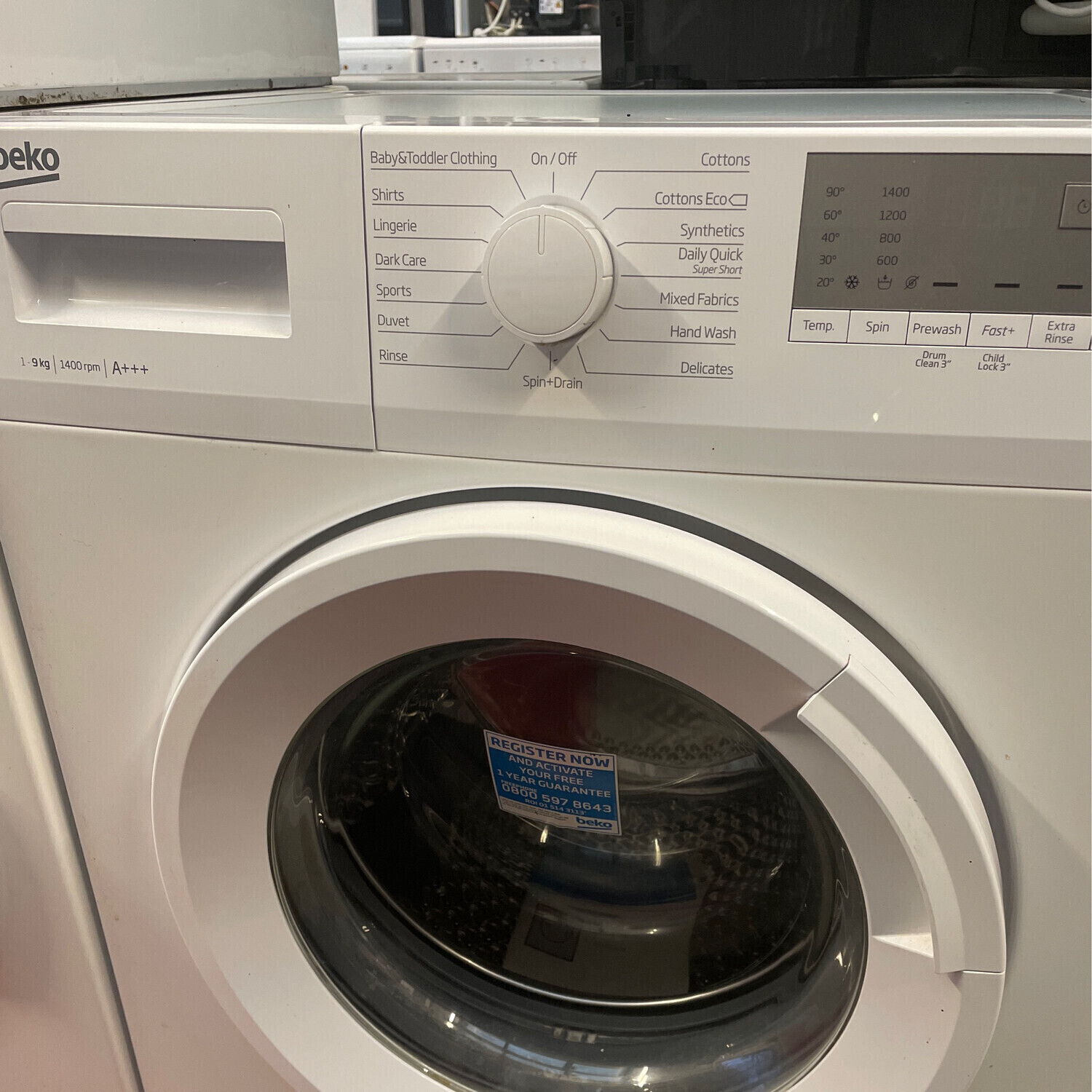 Beko 9KG 1400 Spin Washing Machine White A+++ Refurbished 
