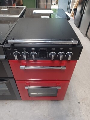 Stoves 600DF 55cm Dual Fuel Cooker In Hot Jalapeño Red - Mint Condition Refurbished