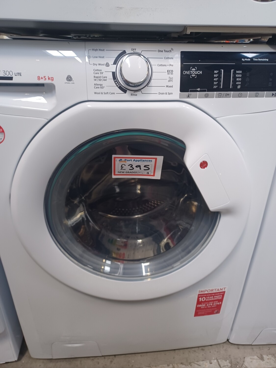 Hoover H3D485TE/1-80 Washer Dryer 8Kg + 5Kg 1400 Spin New Graded +12 Months Guarantee. This item is located in our Whitby Road 