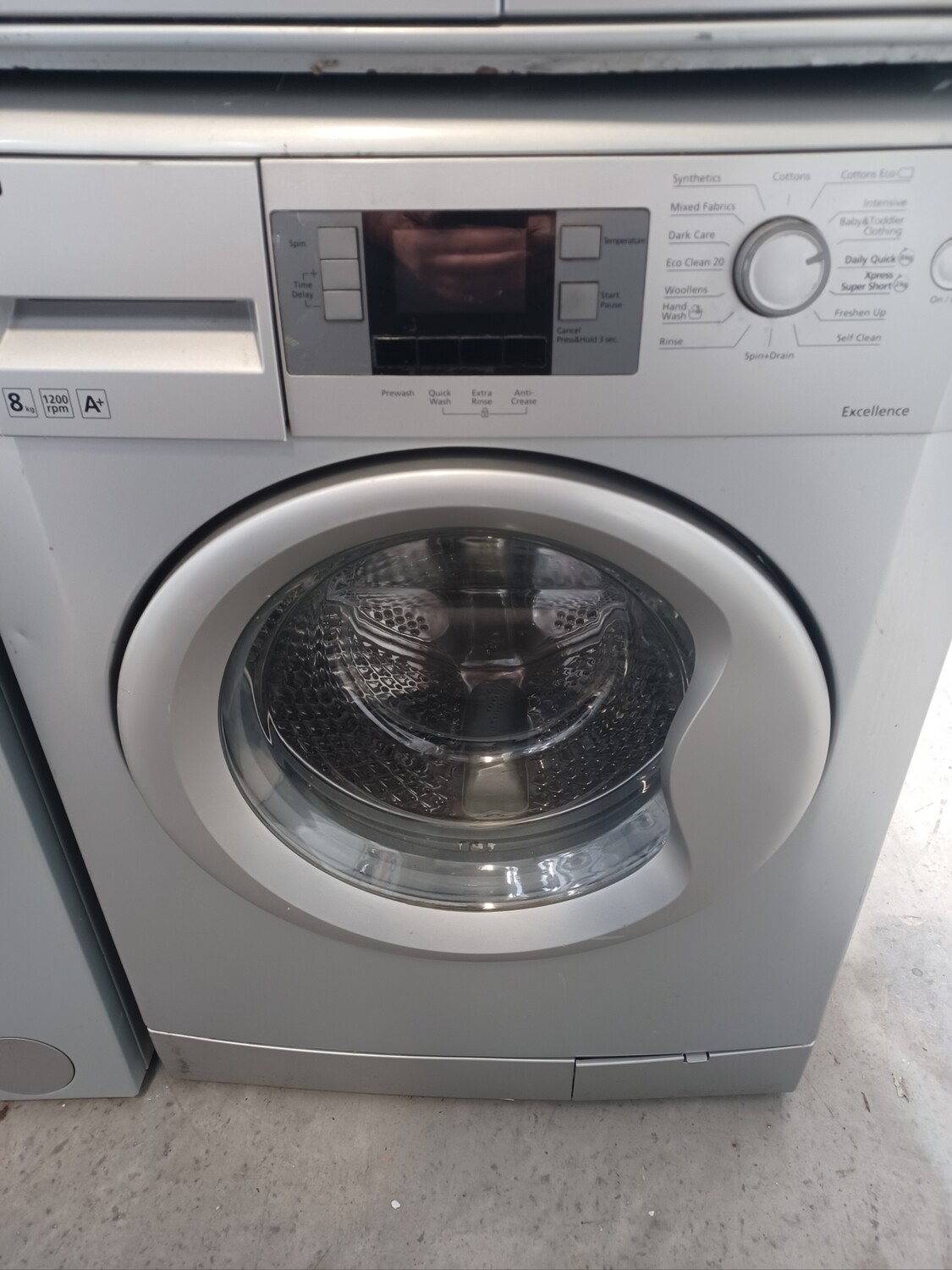 Beko WMB81241LS 8KG 1200 Spin Washing Machine Silver Grey A+ Quick Wash Refurbished 
