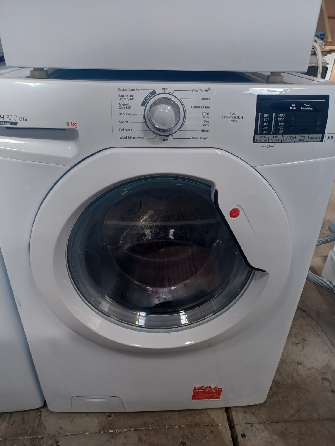Hoover H-WASH 300 8kg 1400spin H3W482DE/-80 White New Graded + 12 Month Guarantee H84 W59.5 D50cm