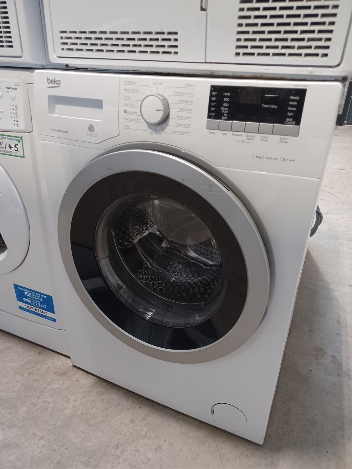 Beko WX842430W 8KG 1400rpm Washing Machine White A+++ Refurbished 6 Month Guarantee 