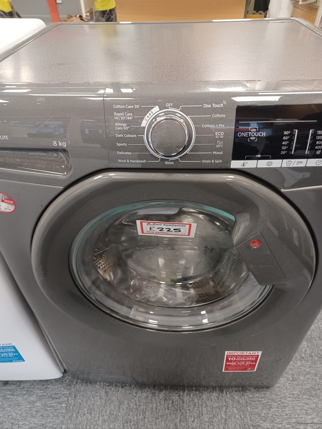 Hoover H3W58TGGE/-80 Freestanding 8KG 1500 Spin Washing Machine New Graded + 12 Month Guarantee
