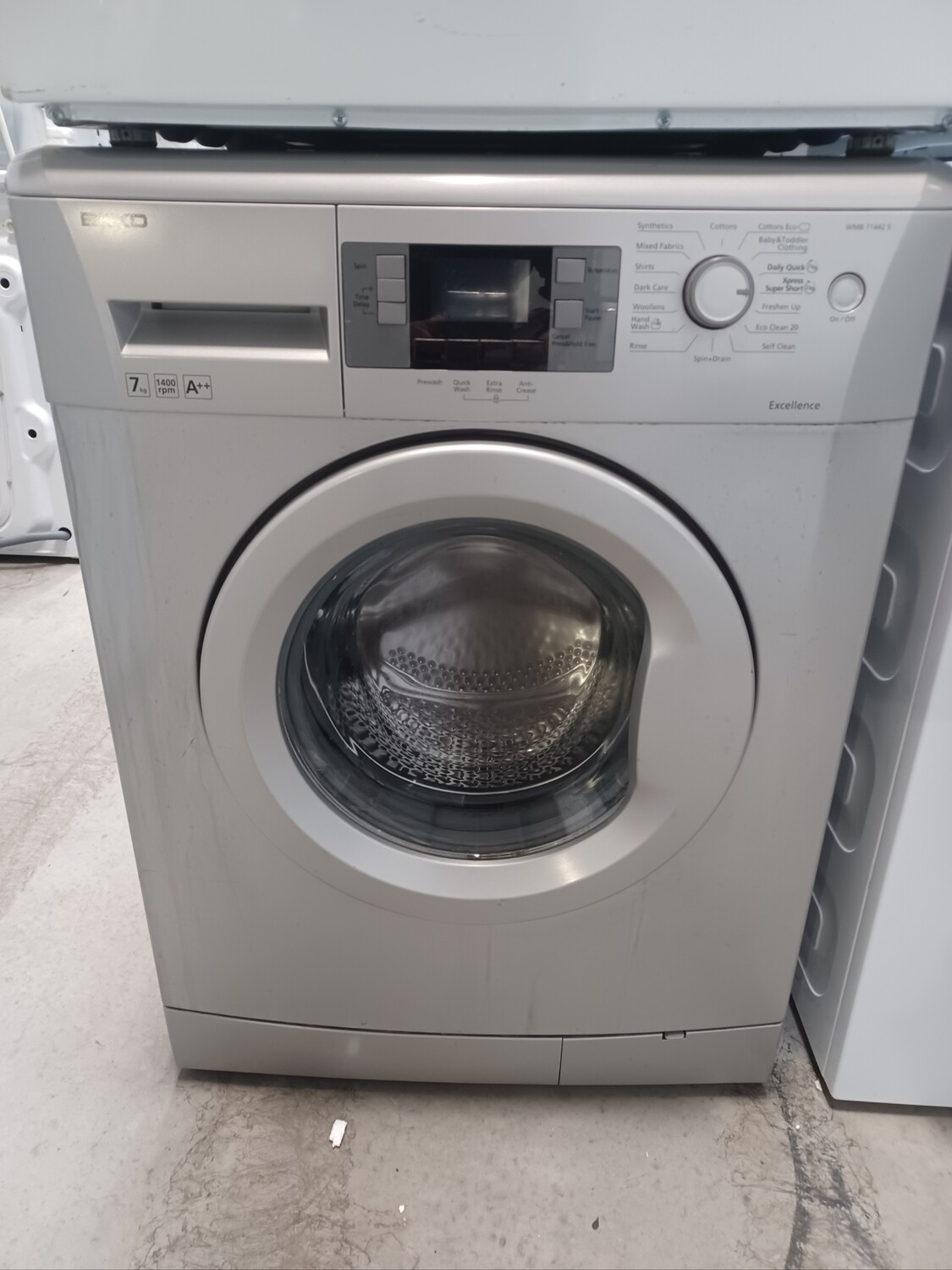 Beko WMB71442S 7KG 1400 Spin Washing Machine Silver Grey A++ Quick Wash Refurbished 