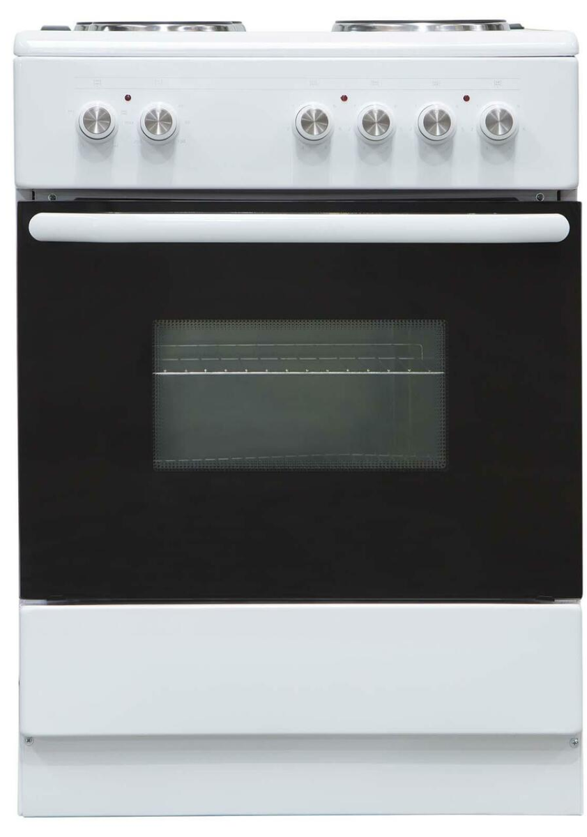 SIA EC60WH 60cm Freestanding Electric Cooker With 4 Zone Solid Plate Hob In White + 3 Year Guarantee