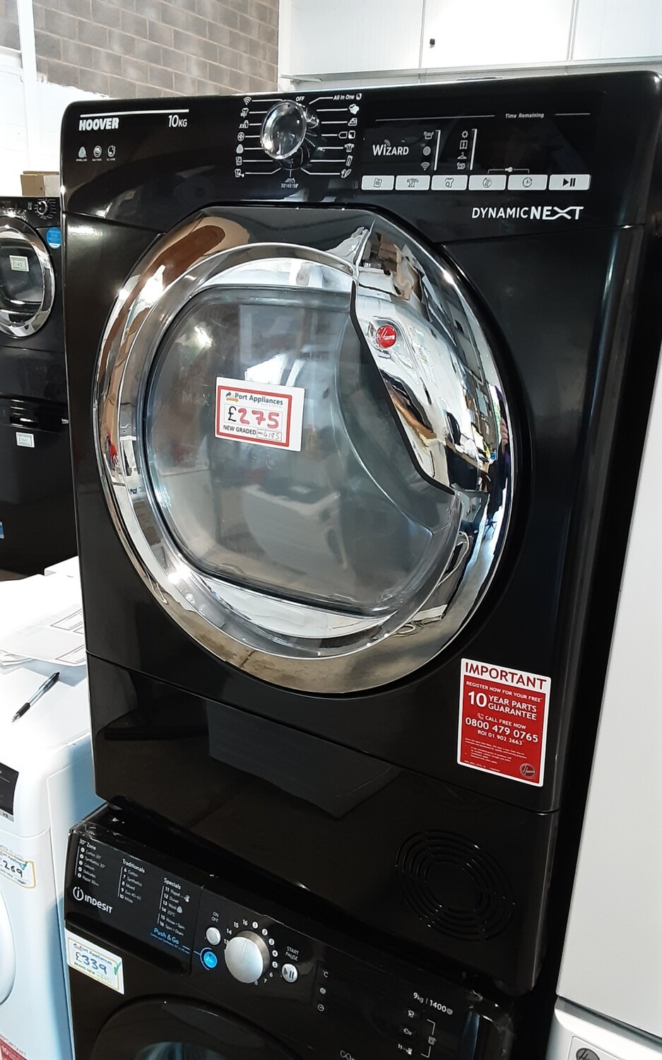 Hoover DXOC10TCEB 10kg Condenser Sensordry Tumble Dryer - Brand New Graded Ex Display + 1 Year Guarantee