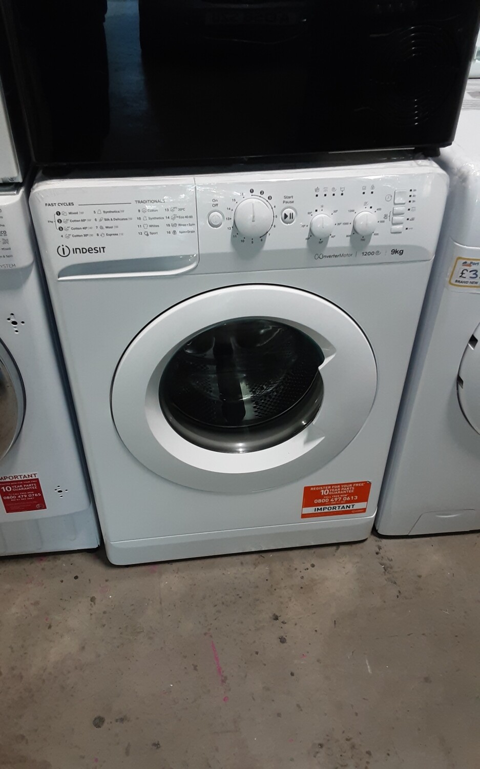 Indesit MTWC91283WUK 9KG 1200rpm Washing Machine White A++ H84 W59.5 D61cm Brand New + 12 Month Guarantee