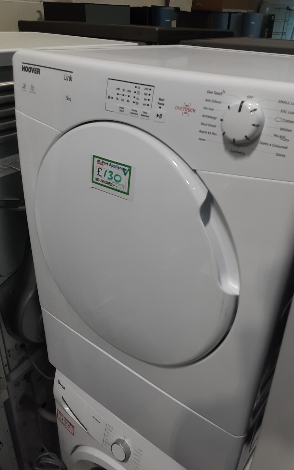 Hoover 9kg Vented Dryer Refurbished 6 Months Guarantee 