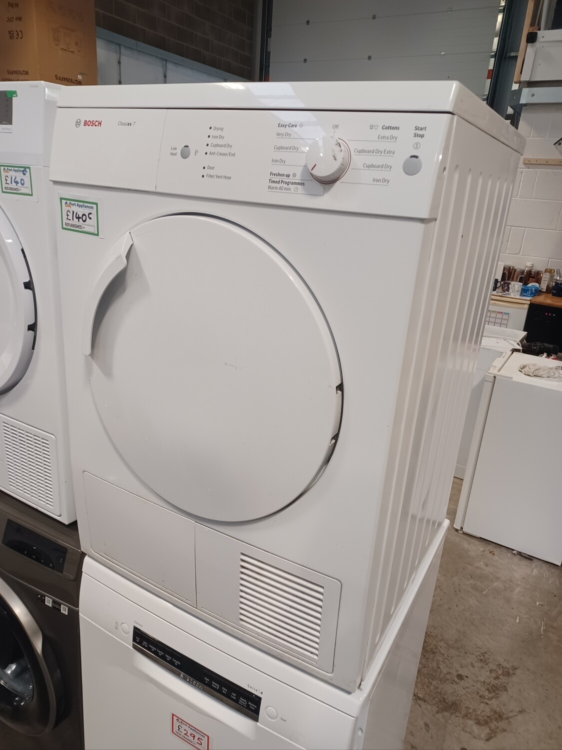 Bosch 7kg Vented Dryer Refurbished 6 Months Guarantee H85 W59.5 D55