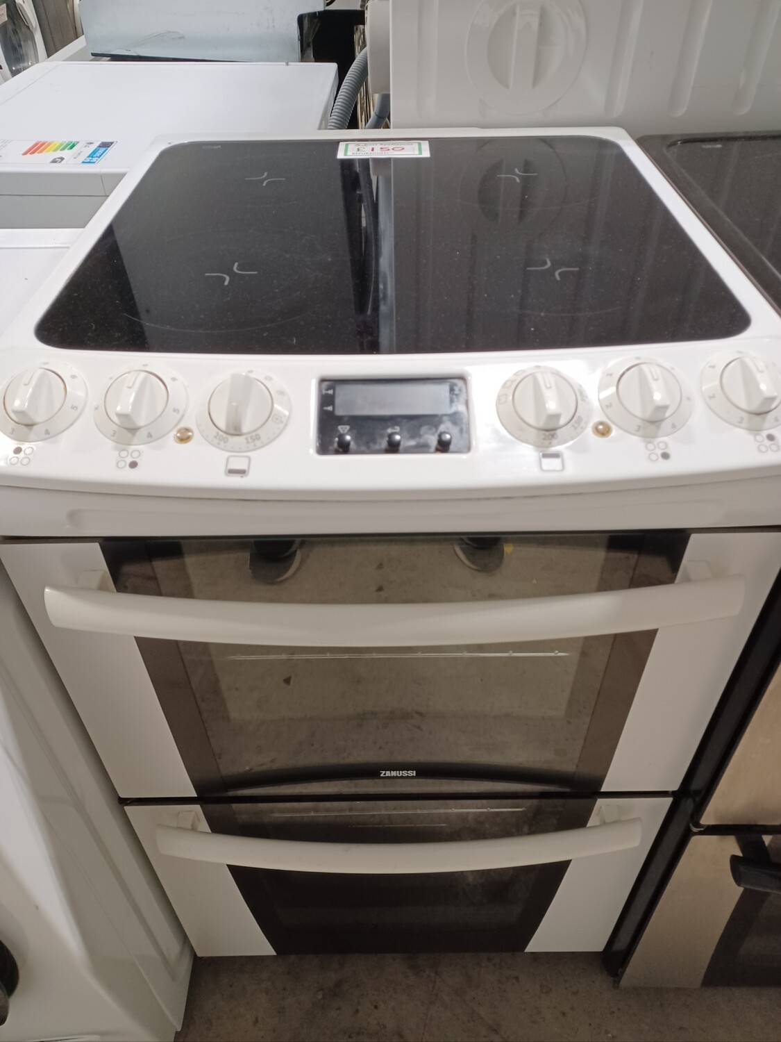 Zanussi 55cm electric double oven ceramic hob cooker refurbished 6-month guarantee