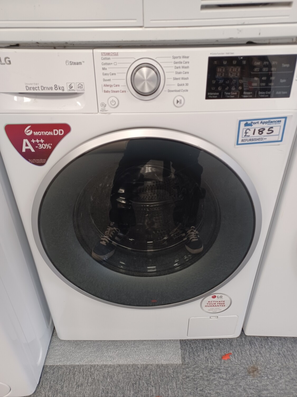 LG F4J6TY1W 8kg Load, 1400 Spin Washing Machine - White - Refurbished - 6 Month Guarantee. Located In our Whitby Road Shop