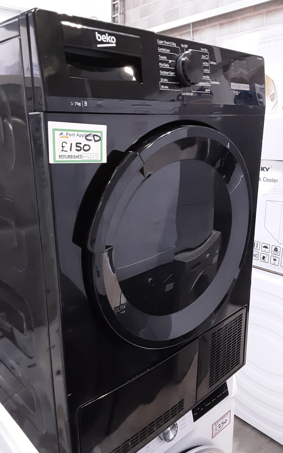 Beko 7kg Condenser Dryer Black Refurbished 6 Months Guarantee 