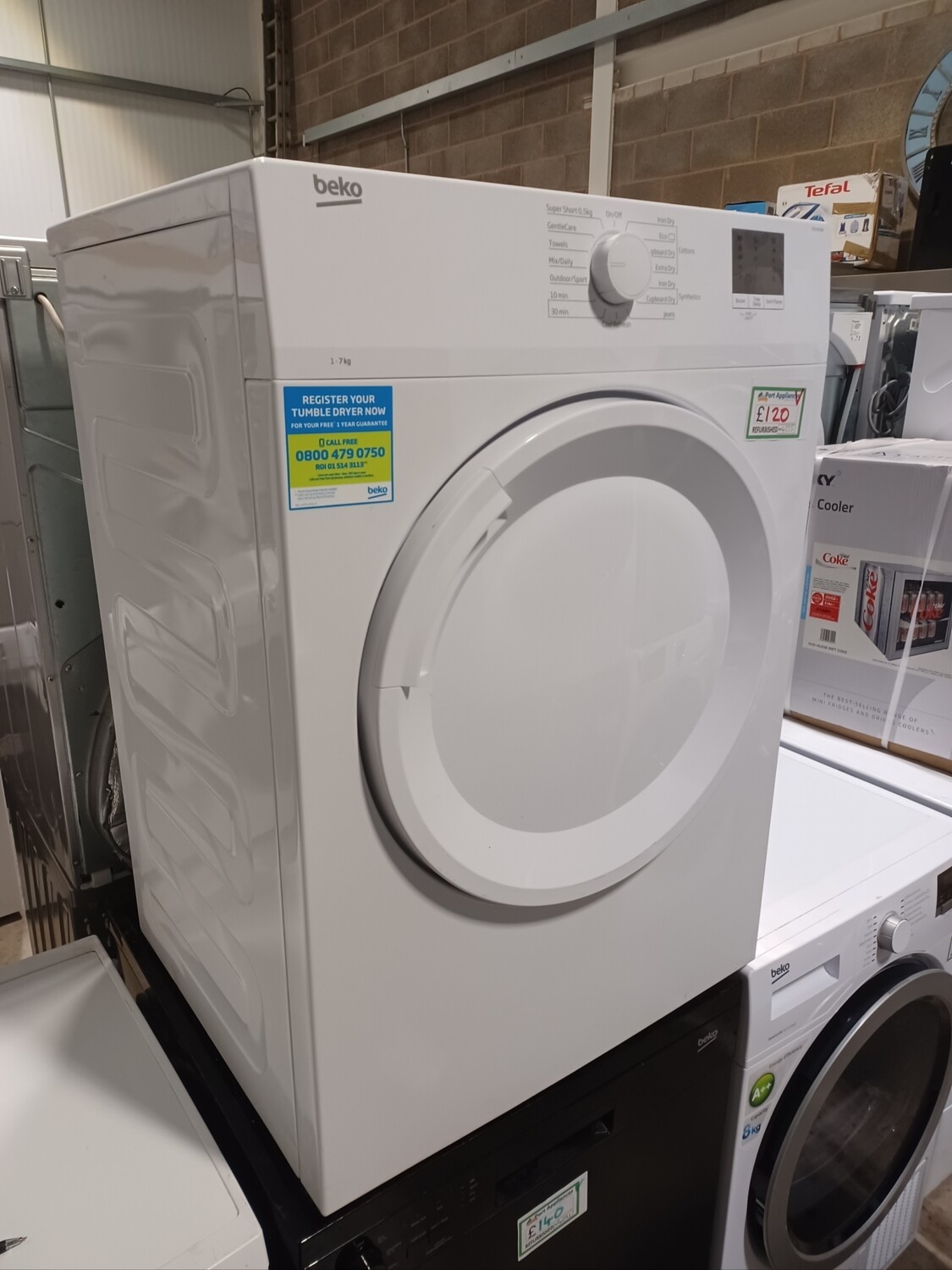 Beko DTGV7000W 7kg Vented Dryer White Refurbished 6 Months Guarantee