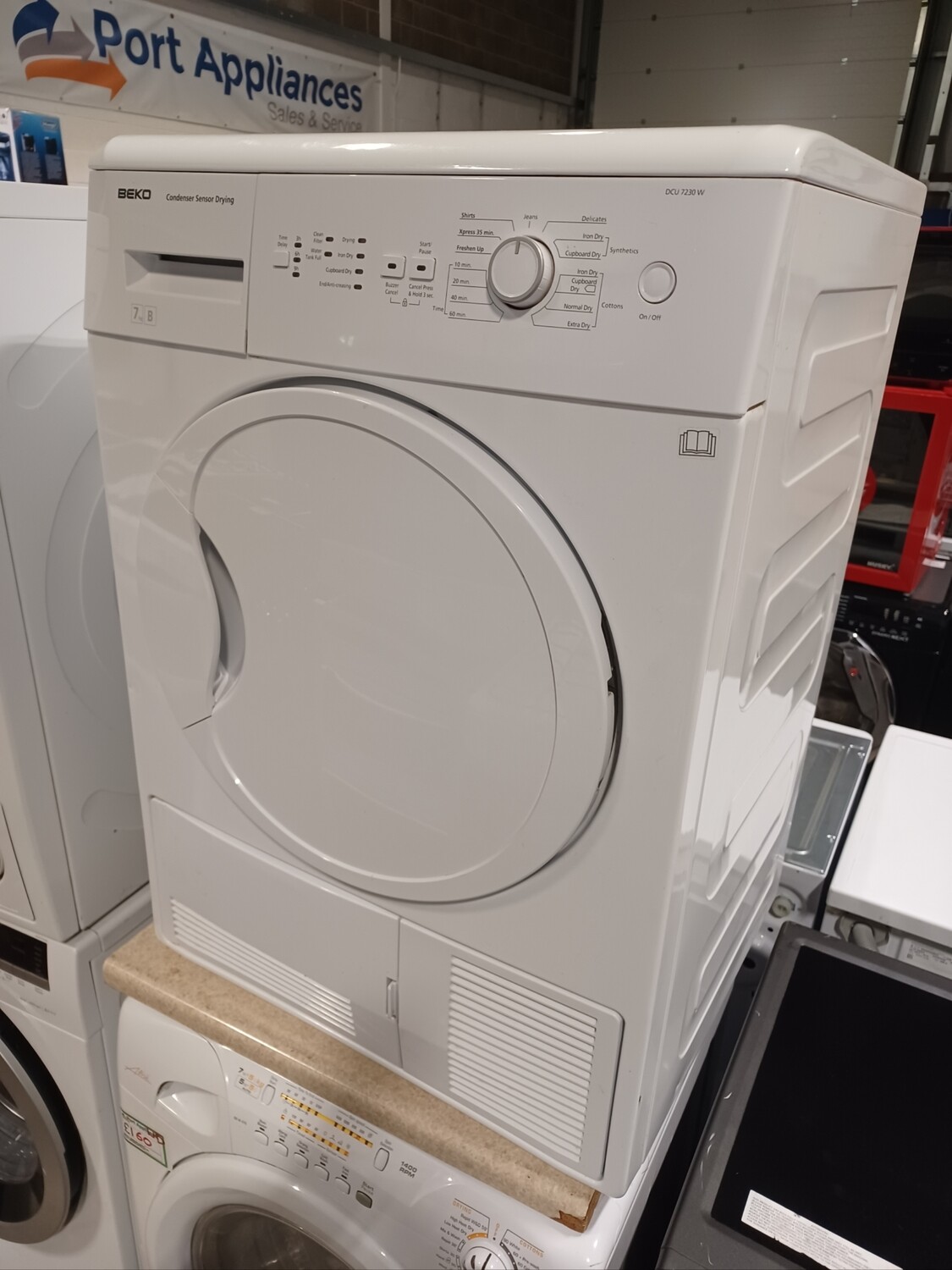 Beko DCU7230W 7kg Condenser Dryer White Refurbished 6 Months Guarantee 
