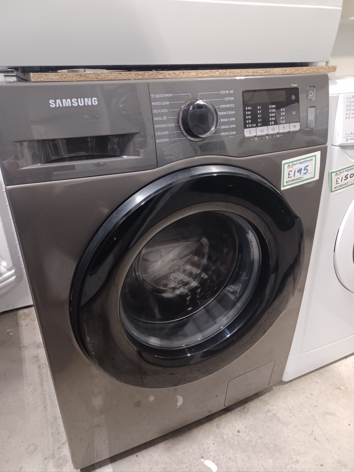 Samsung WW80TA046AX 8kg Load, 1400 Spin Washing Machine - Graphite Grey - Refurbished - 6 Month Guarantee