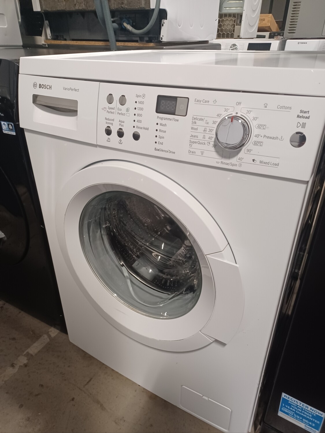 Bosch Varioperfect 8kg Load, 1400 Spin Washing Machine - White - Refurbished - 6 Month Guarantee