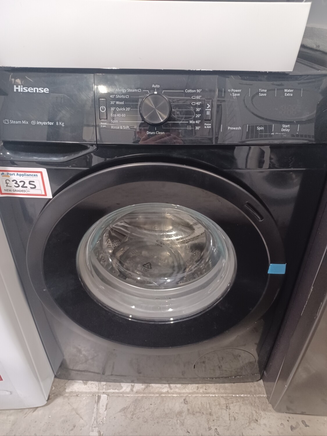 Hisense 8kg Load, 1400 Spin Washing Machine - Black - New Graded - 12 Month Guarantee