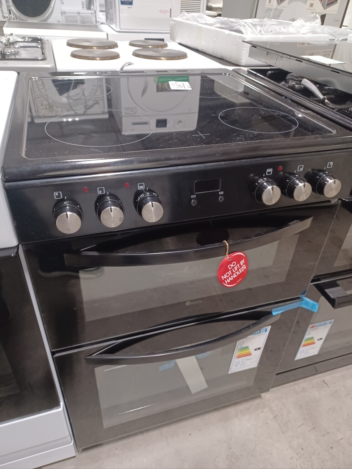 Swan SW158110B 60cm Electric Cooker with Ceramic Hob - Black - New Graded 12 Month Guarantee 