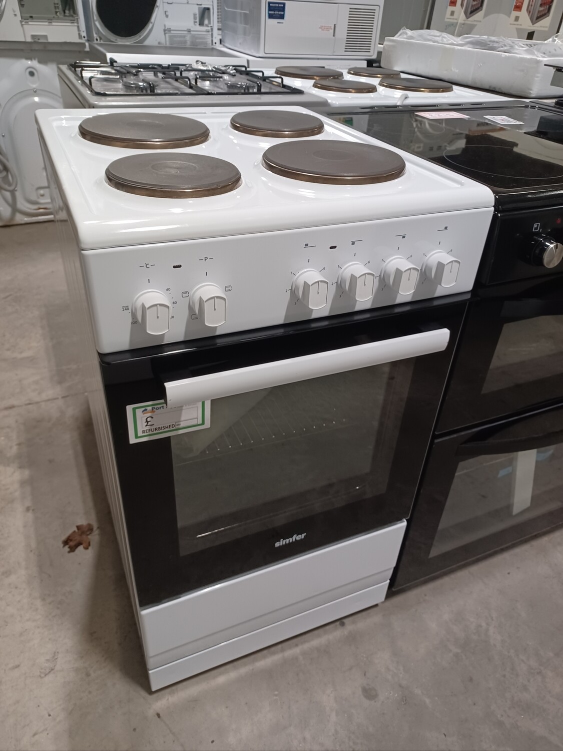 Simfer 50cm Electric cooker White  - Refurbished + 6 month guarantee 