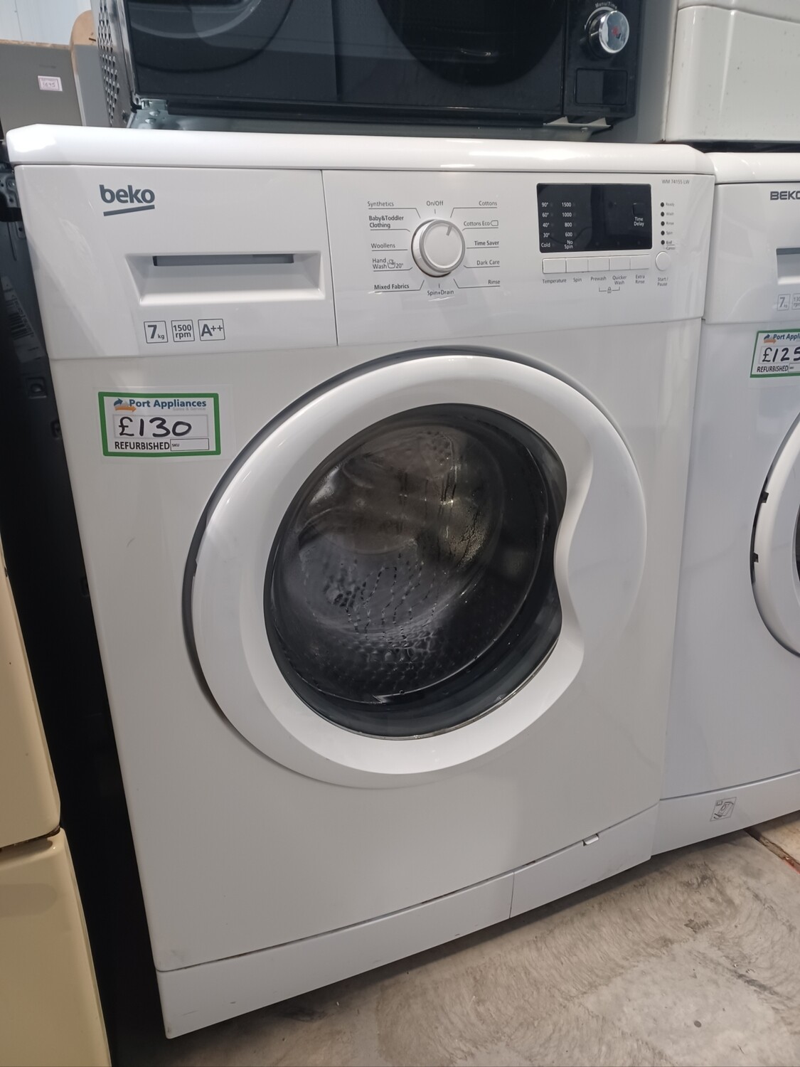 Beko WMB74155LW A++ 7kg Load, 1500 Spin Washing Machine - White - Refurbished - 6 Month Guarantee