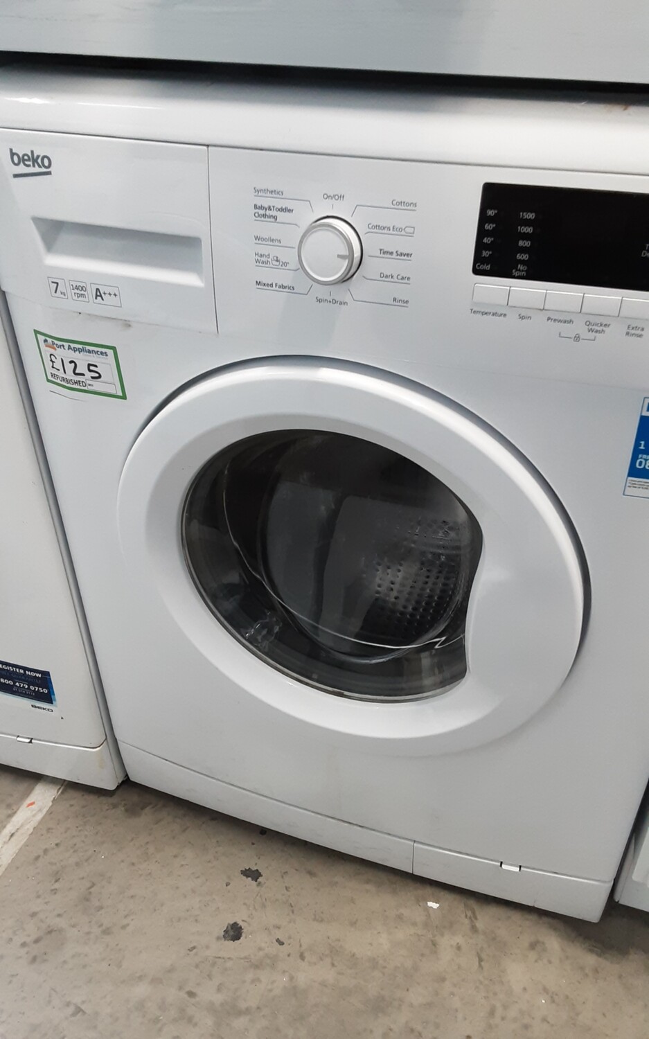 Beko WMB74155LW A+++ 7kg Load, 1400 Spin Washing Machine - White - Refurbished - 6 Month Guarantee