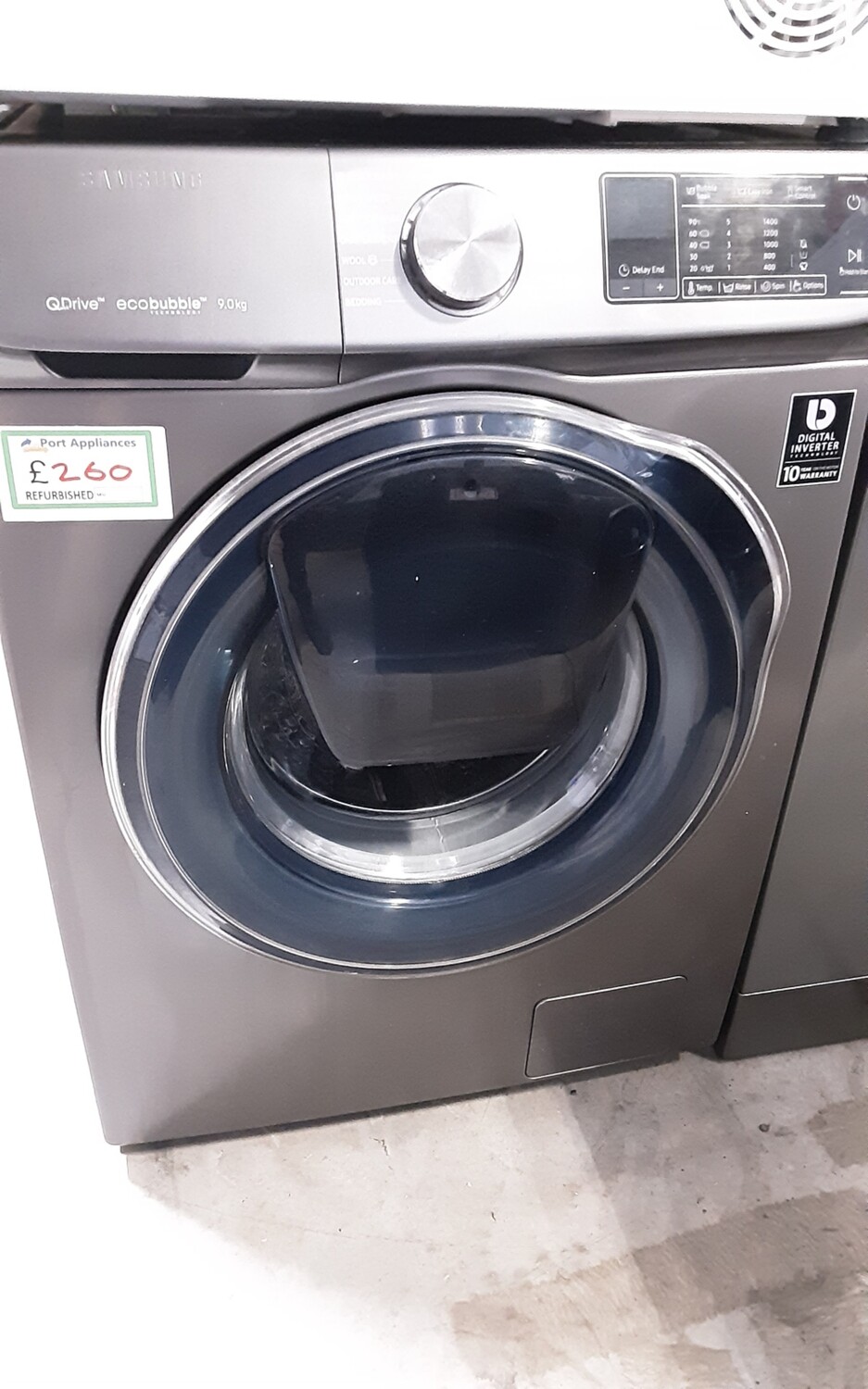 Samsung WW90M645OPX 1400rpm 9kg Addwash Washing  Machine Graphite Grey Refurbished 6 Months Guarantee 