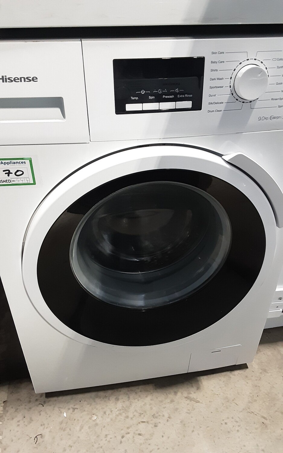 Hisense WFBJ90121 9kg Load 1200 Spin A+++ Washing Machine - White - Refurbished - 6 Month Guarantee