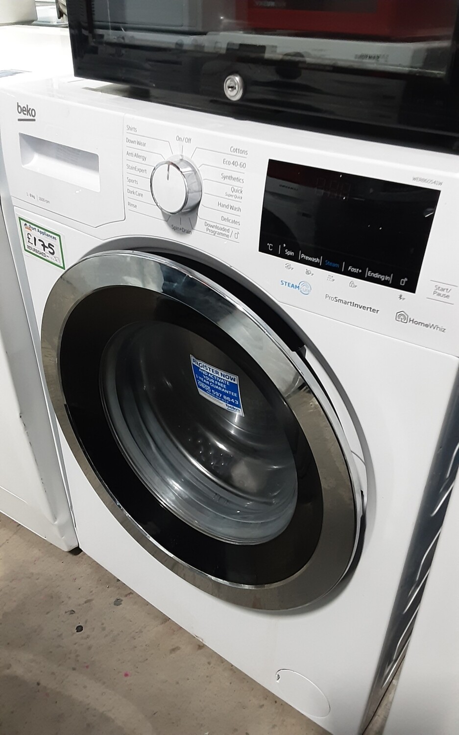 Beko WER860541W 8kg Load 1600 Spin Washing Machine - White - Refurbished - 6 Month Guarantee