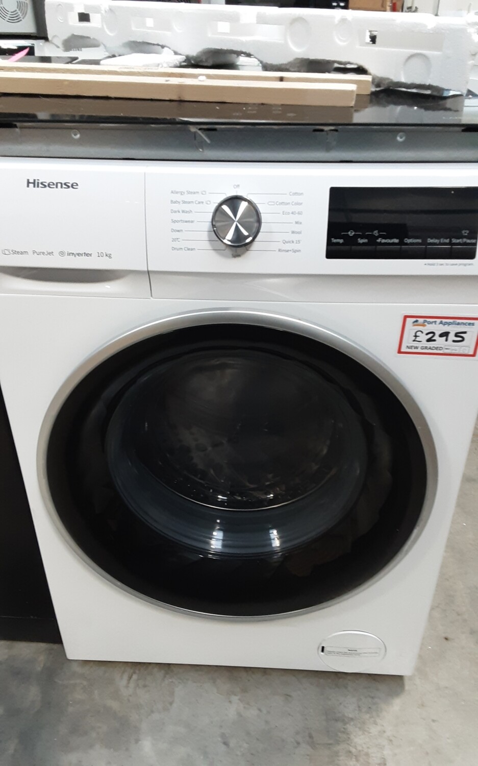 Hisense WFQY1014EVJM 10kg Load, 1400 Spin Washing Machine - White - New Graded + 1 Year Guarantee