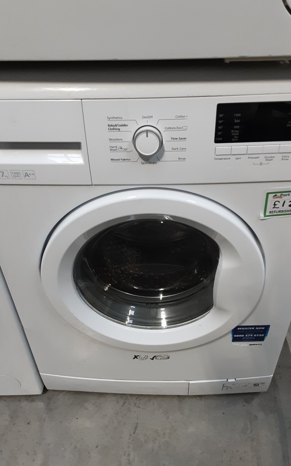 Beko 7kg Load 1300 Spin Washing Machine - White - Refurbished - 6 Month Guarantee
