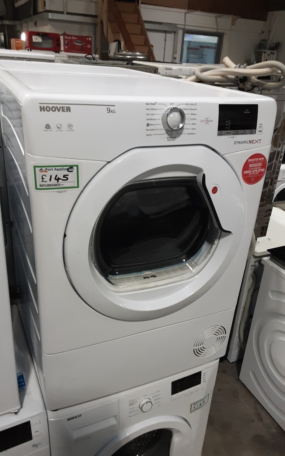 Hoover DXC9DG80 9kg Condenser Dryer White Refurbished 6 Months Guarantee 