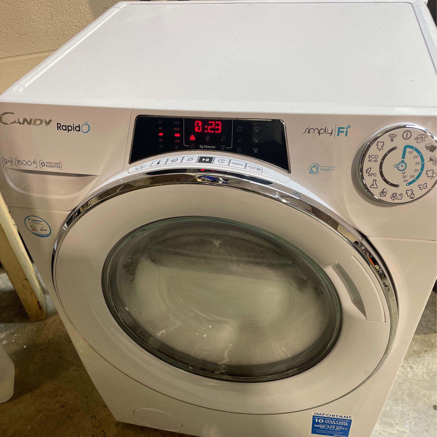 Candy  Rapid O Washer 1600Spin Simply fI Refurbished +6 Months Guarantee