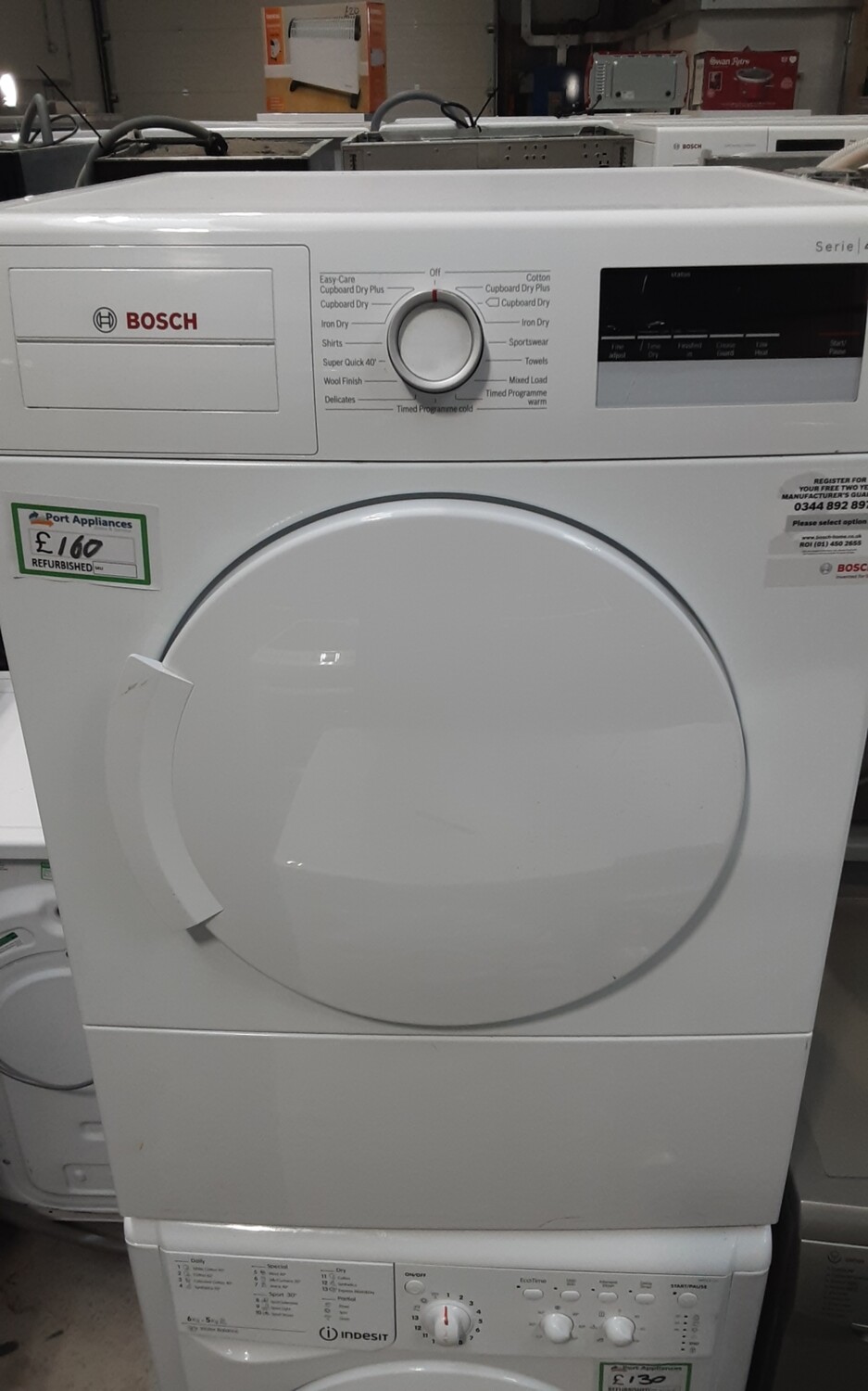 Bosch WTA79200GB 8kg Vented Dryer White Refurbished 6 Months Guarantee