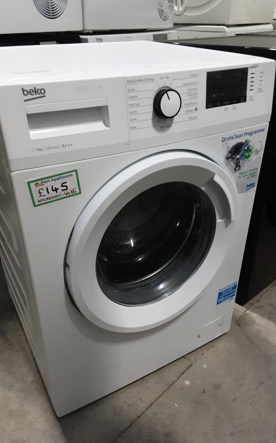 Beko WTB941R2W 9kg Load 1200 Spin Washing Machine - White - Refurbished - 6 Month Guarantee