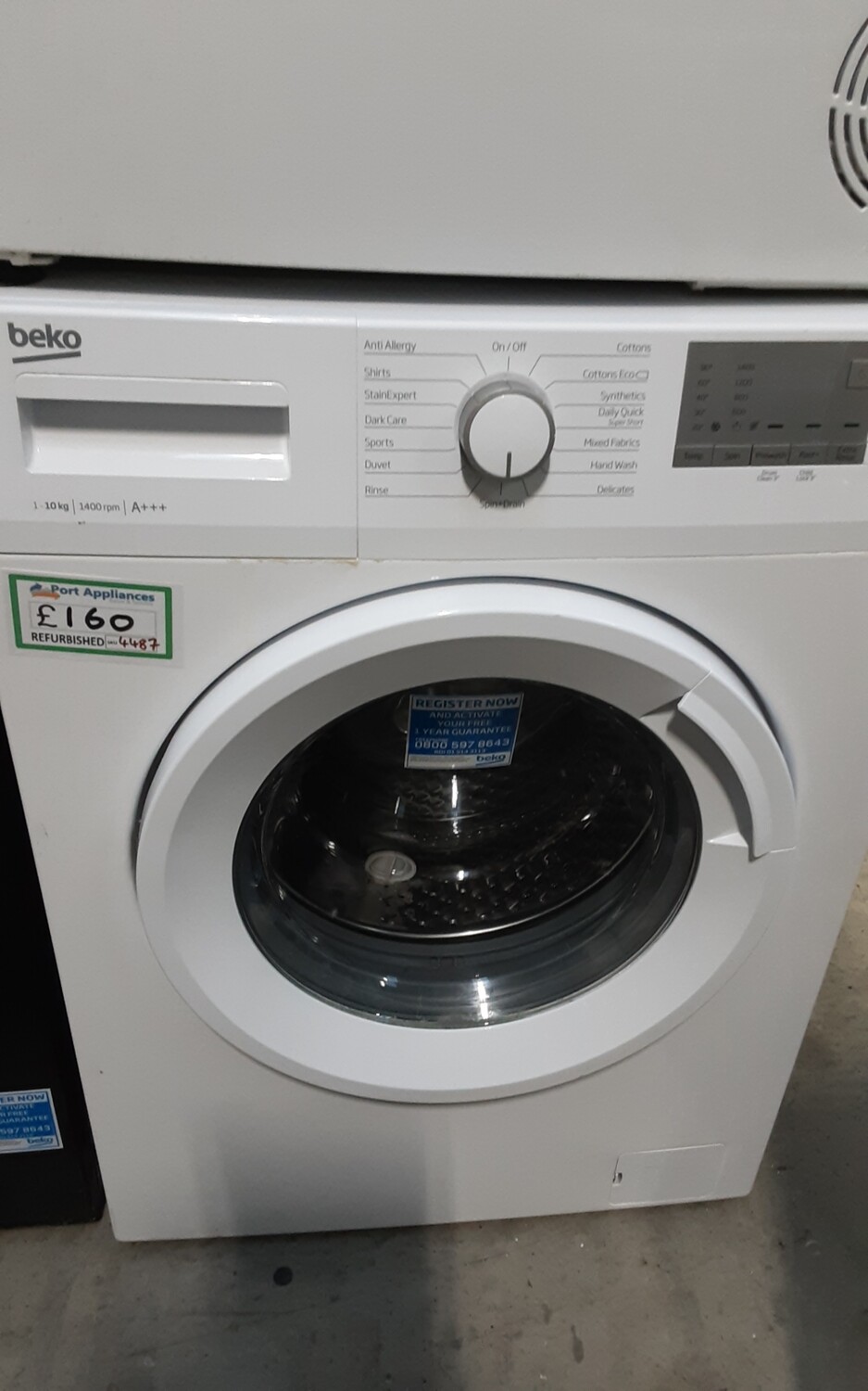 Beko WTG1041B2W 10kg Load 1400 Spin Washing Machine - White - Refurbished - 6 Month Guarantee