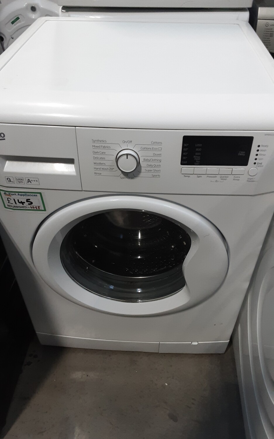 Beko WMB91233LW 9kg Load 1200 Spin Washing Machine - White - Refurbished - 6 Month Guarantee