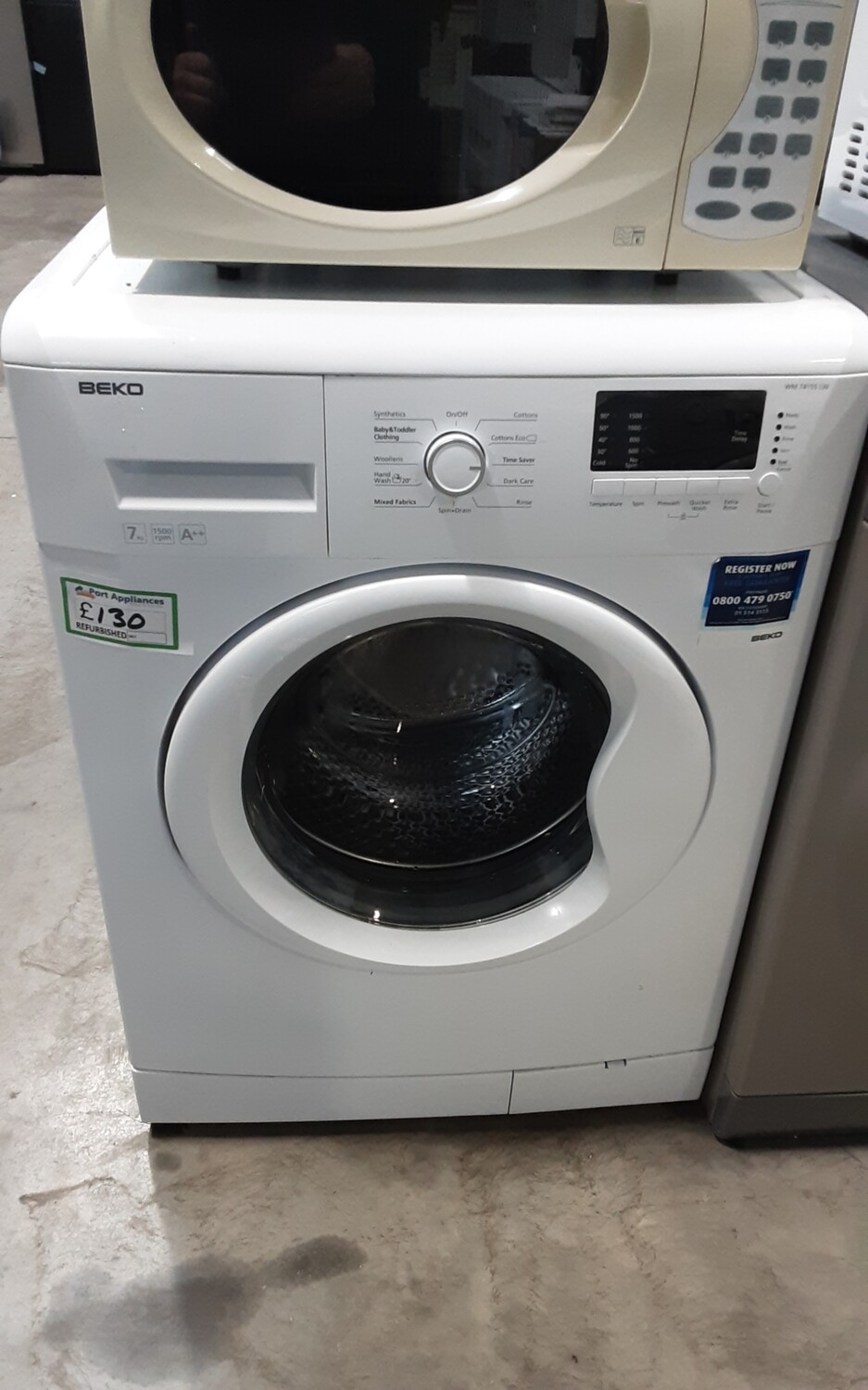 Beko WM74155LW 7kg Load 1500 Spin Washing Machine - White - Refurbished - 6 Month Guarantee