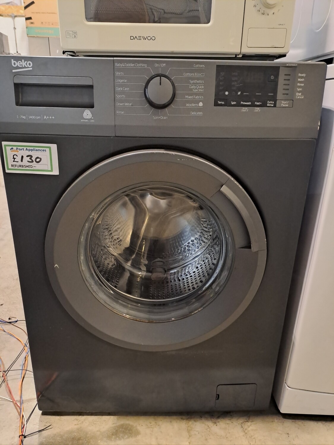 Beko WTB741R2A 7kg Load 1400 Spin Washing Machine - Grey - Refurbished - 6 Month Guarantee