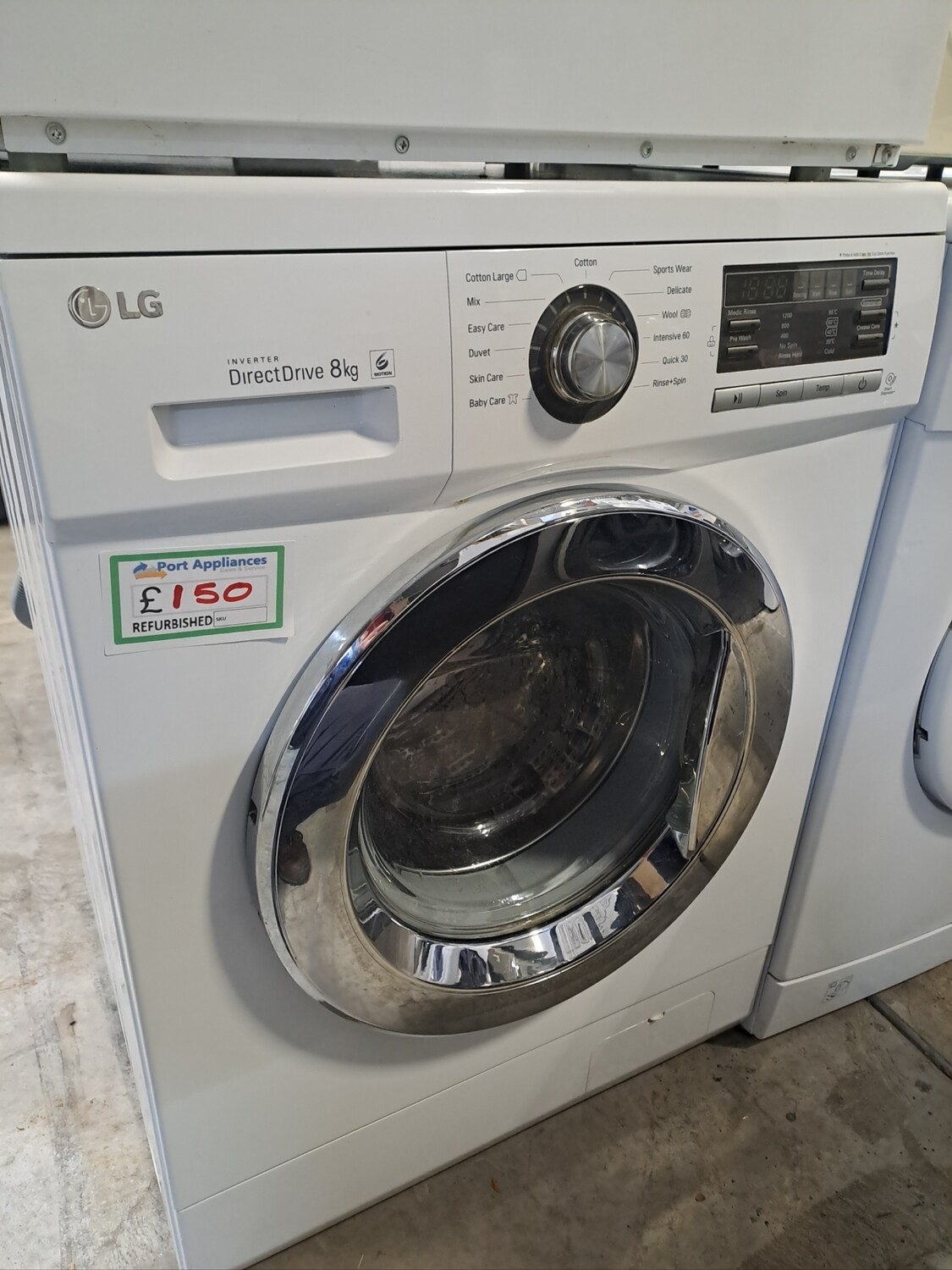 LG F1296TDA 8kg Load 1200 Spin Washing Machine - White - Refurbished - 6 Month Guarantee