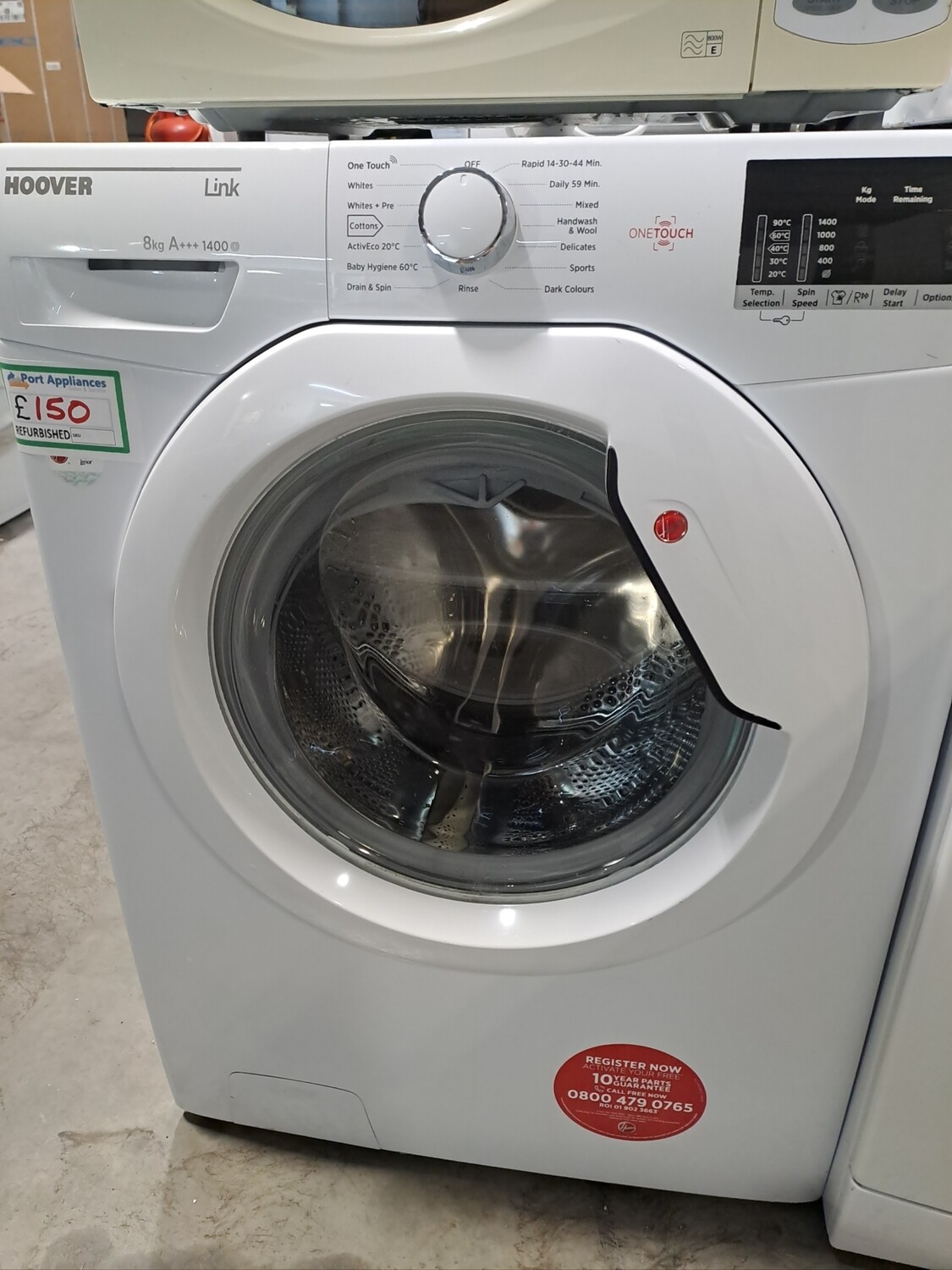 Hoover DHL1482D3.80 A+++ 8kg Load 1400 Spin Washing Machine - White - Refurbished - 6 Month Guarantee