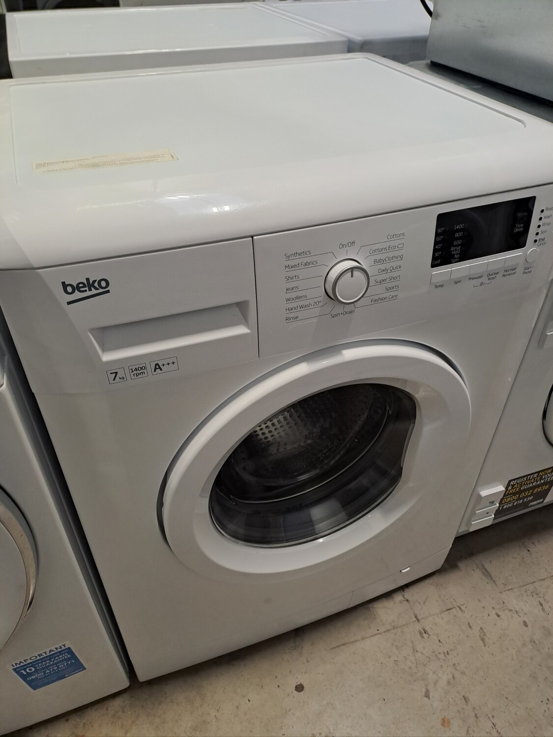 Beko WM74145W 7kg Load 1400 A+++ Spin Washing Machine - White - Refurbished - 6 Month Guarantee